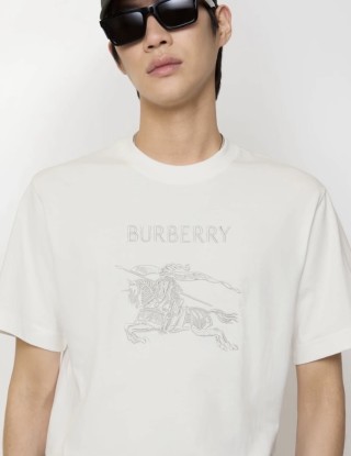 Burberry EKD Embroidered White T-Shirt view 8