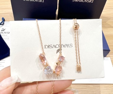 Swarovski Gema 520 Candy Pink Crystal Necklace view 9
