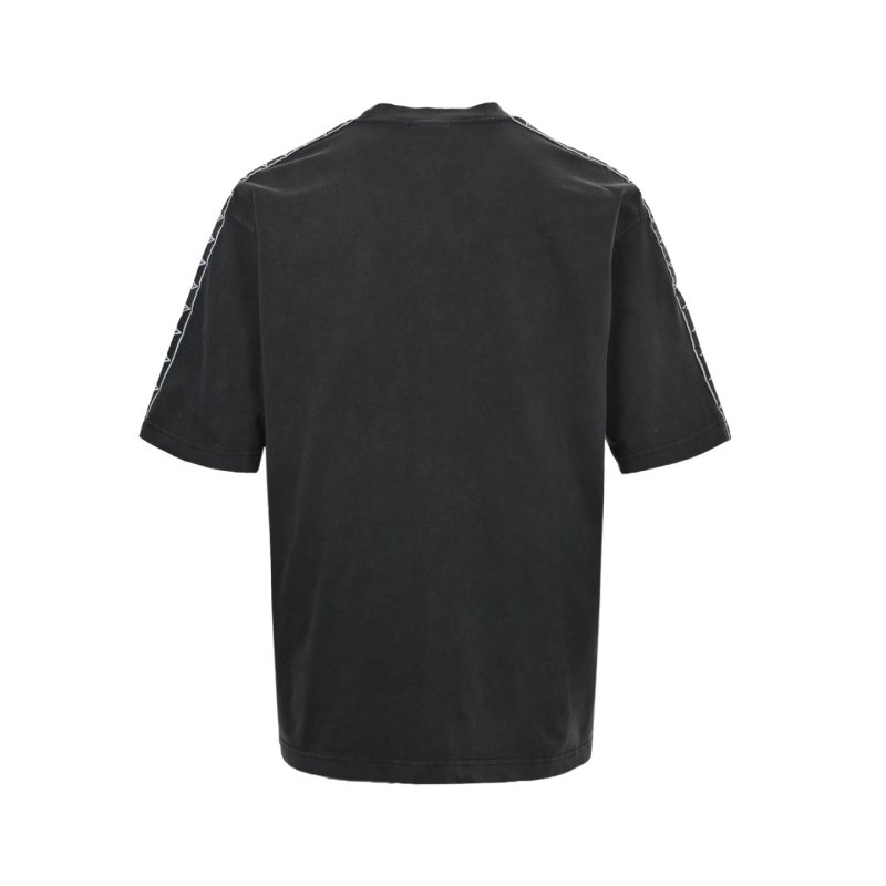 Oversized Black Tape T-Shirt with Side Stripe view