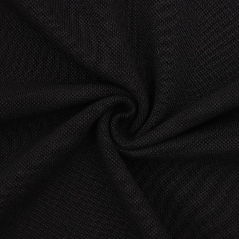 Essentials Black Polo T-Shirt with Ribbed Collar view