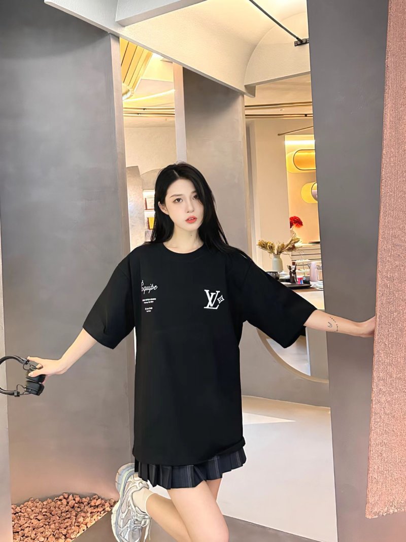 Louis Vuitton Black Logo Short Sleeve T-Shirt