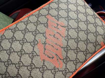 Gucci GG Canvas Messenger Bag Orange view 5