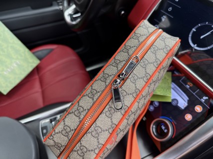 Gucci GG Canvas Messenger Bag Orange view 6