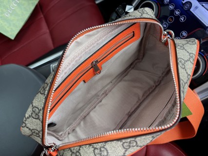Gucci GG Canvas Messenger Bag Orange view 9