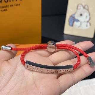 Louis Vuitton Replica Red & Black Rope Adjustable Couple Bracelet