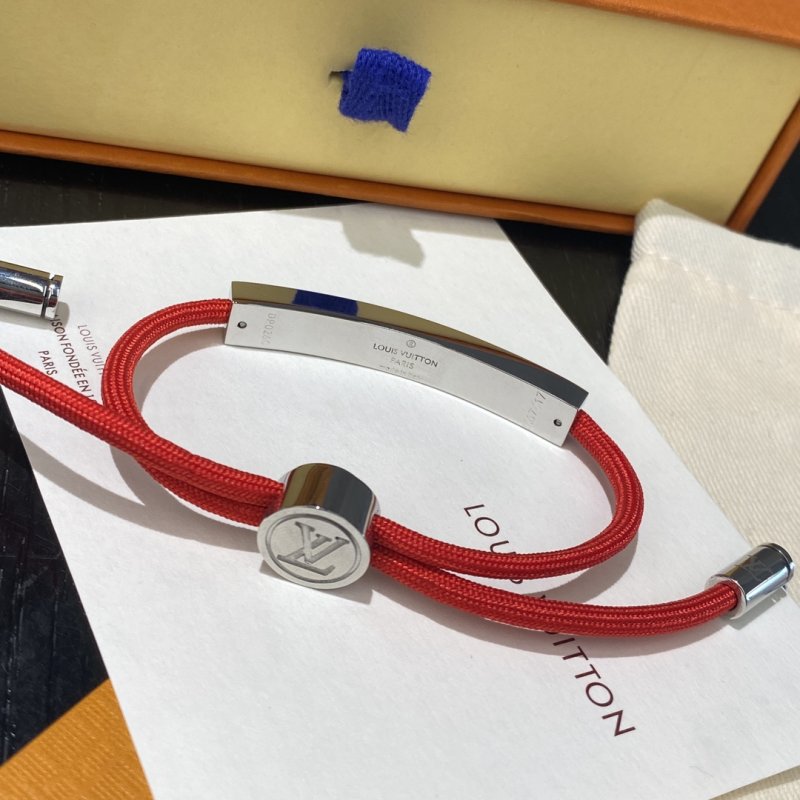 Louis Vuitton Replica Red & Black Rope Adjustable Couple Bracelet view