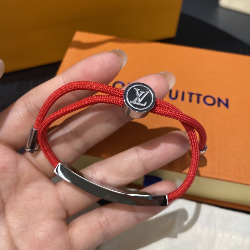 Louis Vuitton Replica Red & Black Rope Adjustable Couple Bracelet view