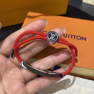 Louis Vuitton Replica Red & Black Rope Adjustable Couple Bracelet view 4