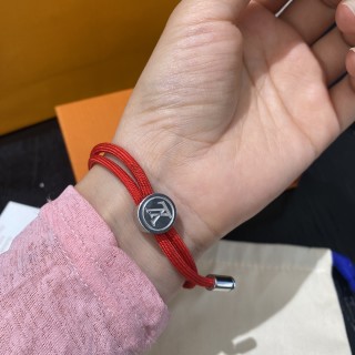 Louis Vuitton Replica Red & Black Rope Adjustable Couple Bracelet view 6