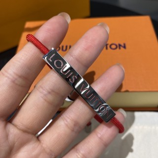 Louis Vuitton Replica Red & Black Rope Adjustable Couple Bracelet view 7