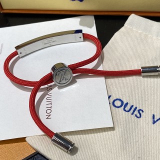 Louis Vuitton Replica Red & Black Rope Adjustable Couple Bracelet view 8