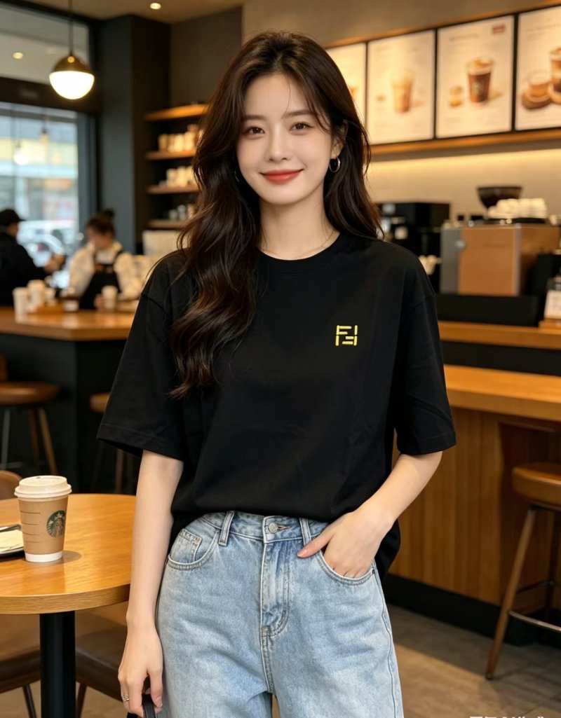 Fendi FF Logo Black T-Shirt view