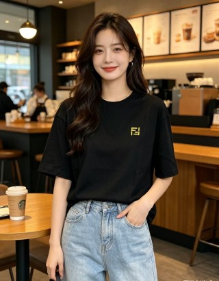 Fendi FF Logo Black T-Shirt view 2