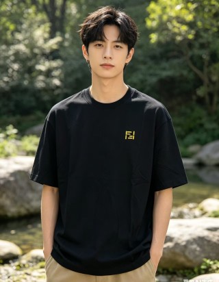 Fendi FF Logo Black T-Shirt view 4