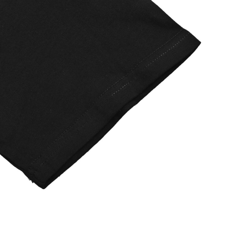 Black Oversized Short Sleeve T-Shirt with Embroidered Detail view