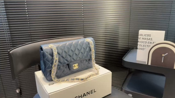Chanel Classic Flap Quilted Navy Shoulder Bag