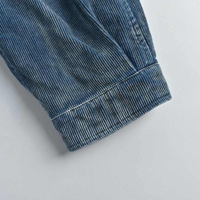 Light Wash Denim Jacket with Embroidered Detail view