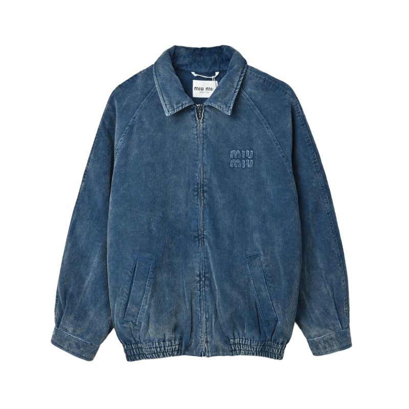Light Wash Denim Jacket with Embroidered Detail view