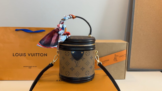Louis Vuitton Monogram Canister Bag Black & Tan