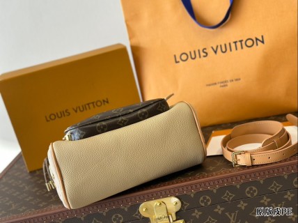 Louis Vuitton Keepall 25 Pillow Bag Muted Beige & Monogram view 6