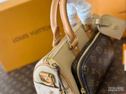 Louis Vuitton Keepall 25 Pillow Bag Muted Beige & Monogram view 7