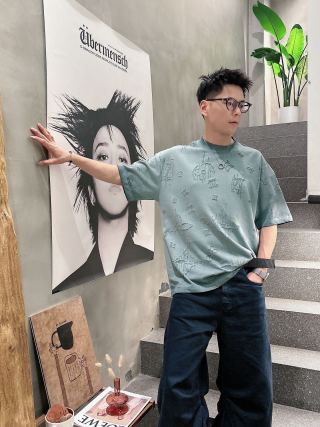 Louis Vuitton Monogram Symbols Sage Green T-Shirt view 6