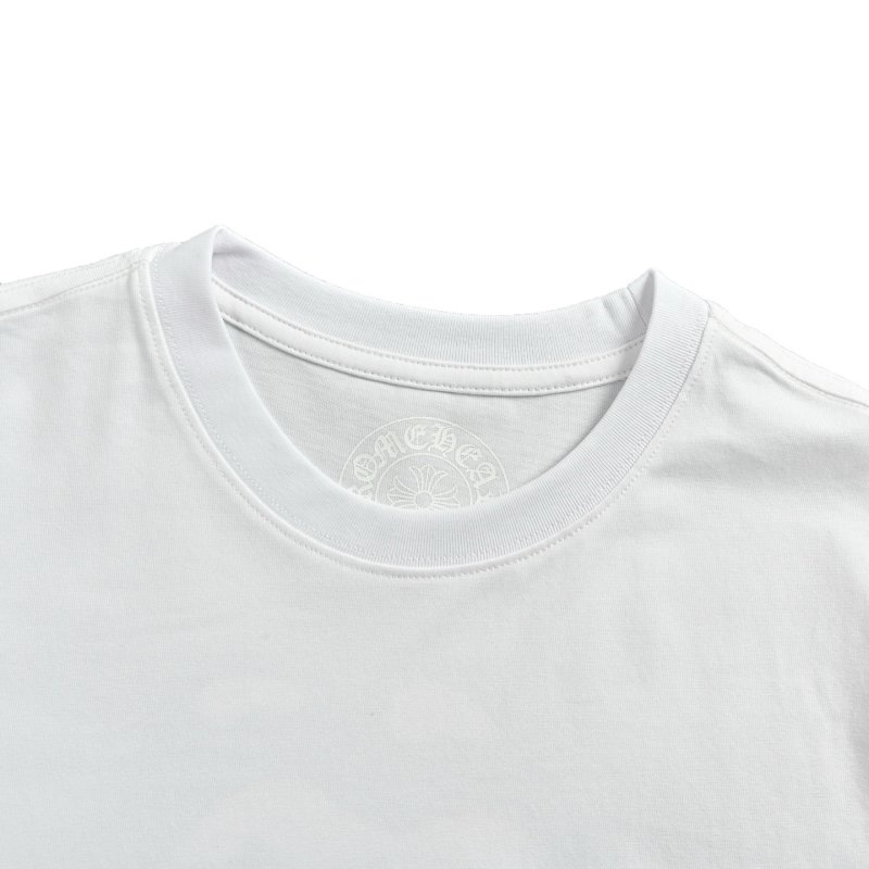 White Oversized T-Shirt with Blue Graphic Back Print view
