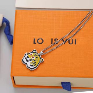 Louis Vuitton Tiger Enamel Pendant Necklace view 2