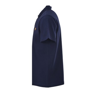 Versace Navy Blue Polo Shirt with Gold Medusa Logo view 11