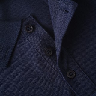 Versace Navy Blue Polo Shirt with Gold Medusa Logo view 14