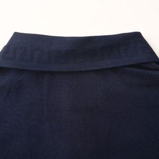 Versace Navy Blue Polo Shirt with Gold Medusa Logo view 16