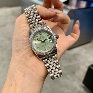 Rolex Datejust 31mm Diamond Bezel Mint Green Dial Steel Watch view 18