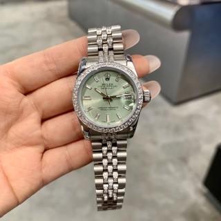 Rolex Datejust 31mm Diamond Bezel Mint Green Dial Steel Watch view 19