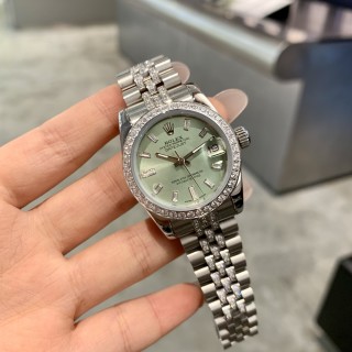 Rolex Datejust 31mm Diamond Bezel Mint Green Dial Steel Watch view 4