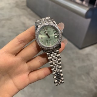 Rolex Datejust 31mm Diamond Bezel Mint Green Dial Steel Watch view 5