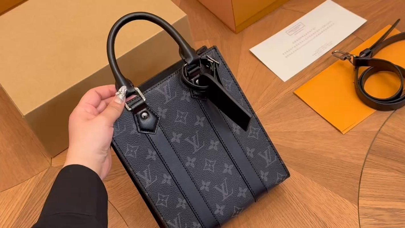 Louis Vuitton Monogram Canvas Tote Bag Black