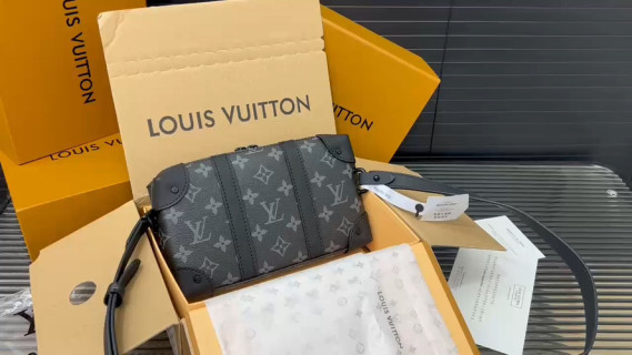 Louis Vuitton Monogram Canvas Crossbody Bag Black