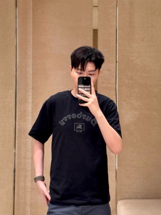 Burberry Black Embroidered Logo T-Shirt view 2