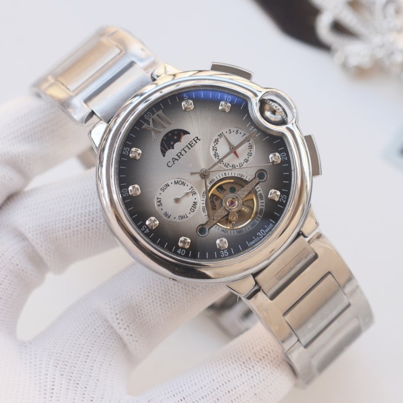 Cartier Ballon Bleu Tourbillon Moonphase Steel Watch