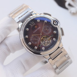 Cartier Ballon Bleu Tourbillon Moonphase Steel Watch view 2