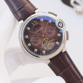 Cartier Ballon Bleu Tourbillon Moonphase Steel Watch view 6