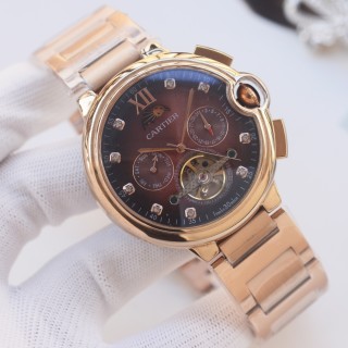 Cartier Ballon Bleu Tourbillon Moonphase Steel Watch view 8