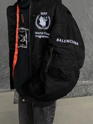 Balenciaga WFP Black Puffer Jacket view 2