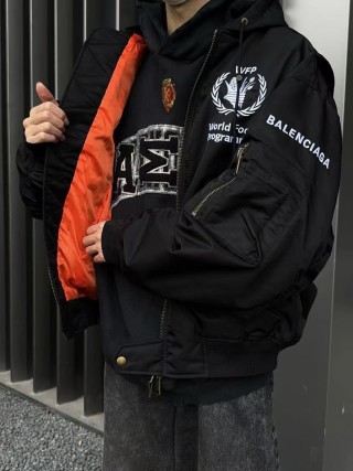 Balenciaga WFP Black Puffer Jacket view 6