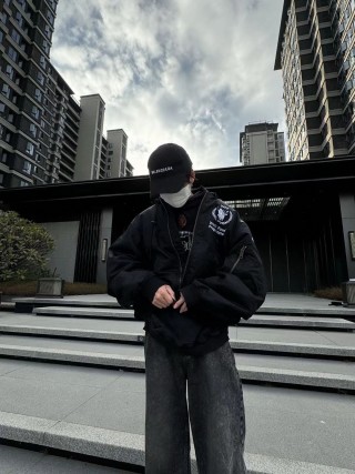 Balenciaga WFP Black Puffer Jacket view 8