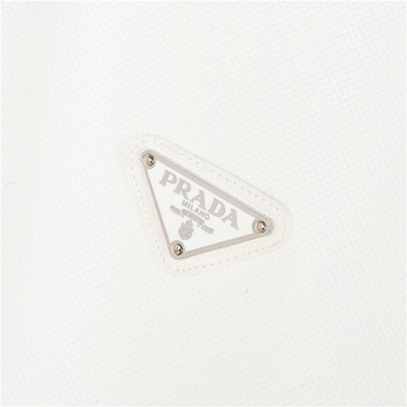 Prada White Short-Sleeve Polo T-Shirt view
