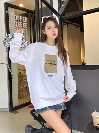 Burberry White Logo Sweatshirt