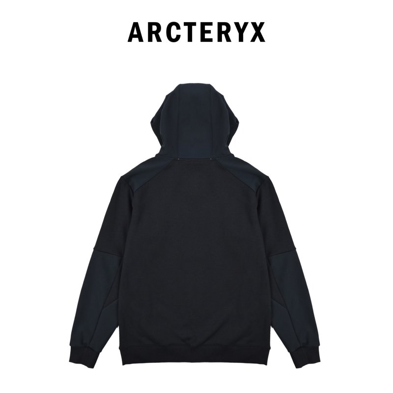 Arc'teryx Black Navy Colour-Block Zip Hoodie Jacket view