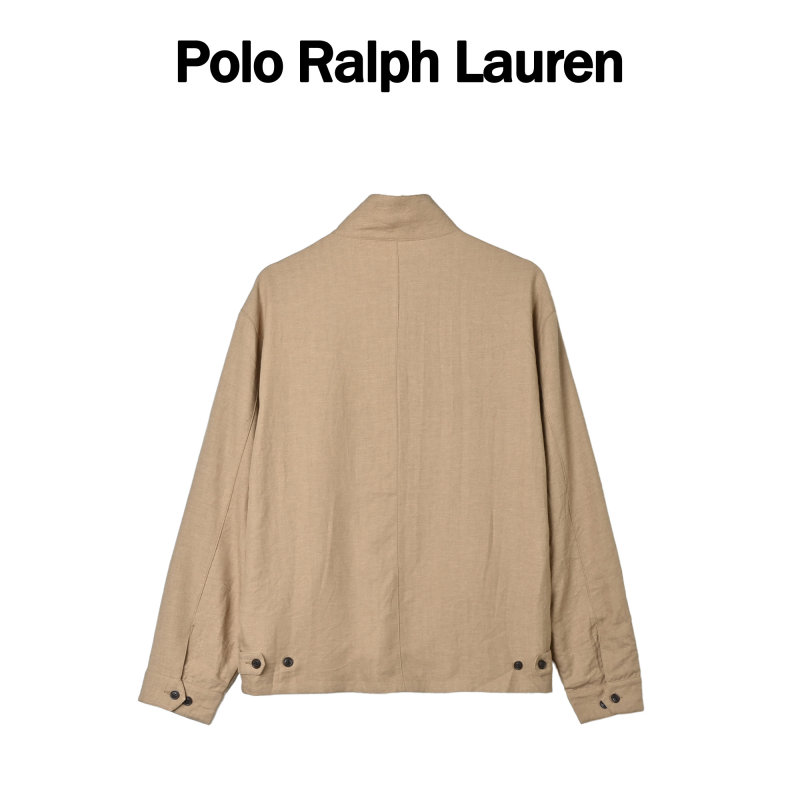 Beige Casual Overshirt Jacket view