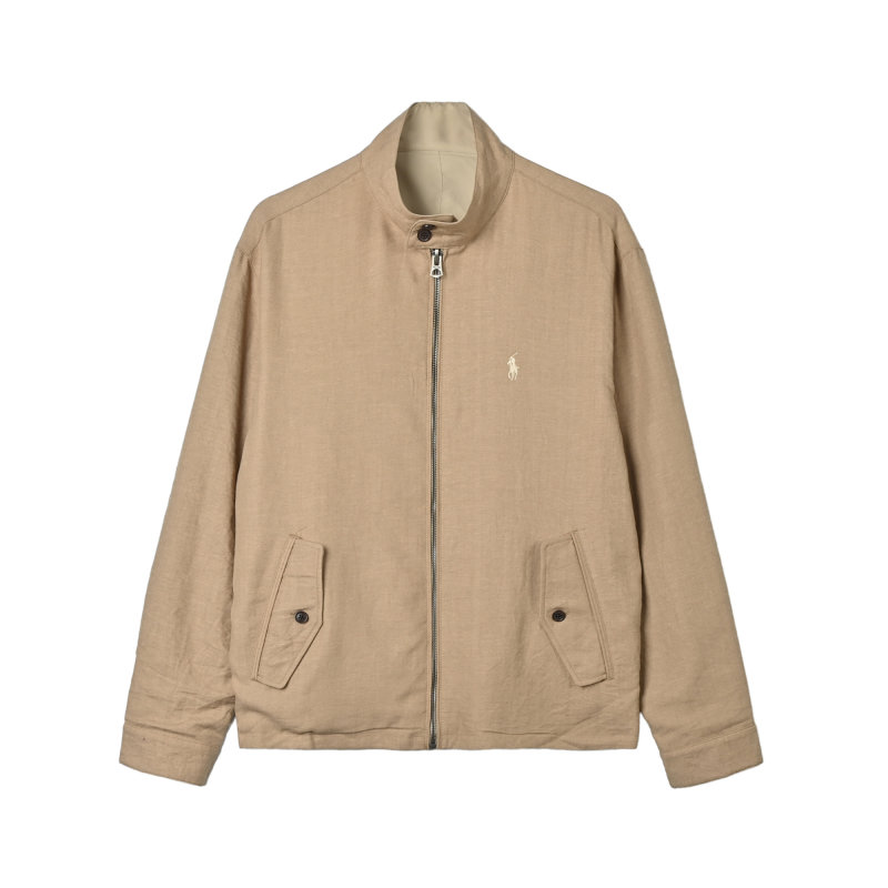 Beige Casual Overshirt Jacket view
